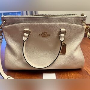 Coach white leather Mia Satchel NWT